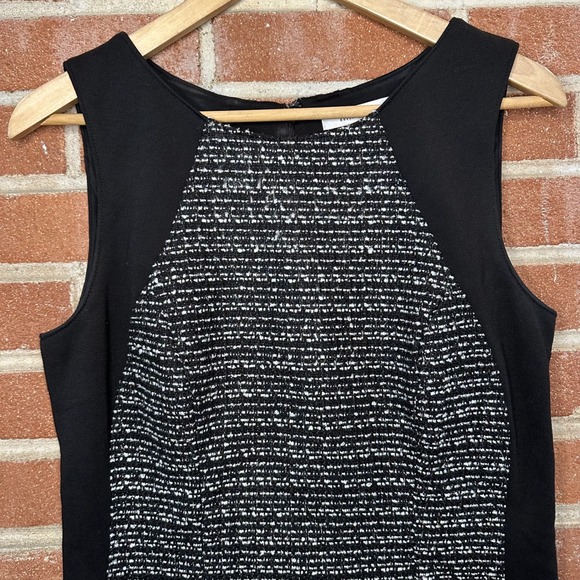 White‎ House Black Market Women's Black & White Tweed Sheath Dress Size 6 - Picture 2 of 11